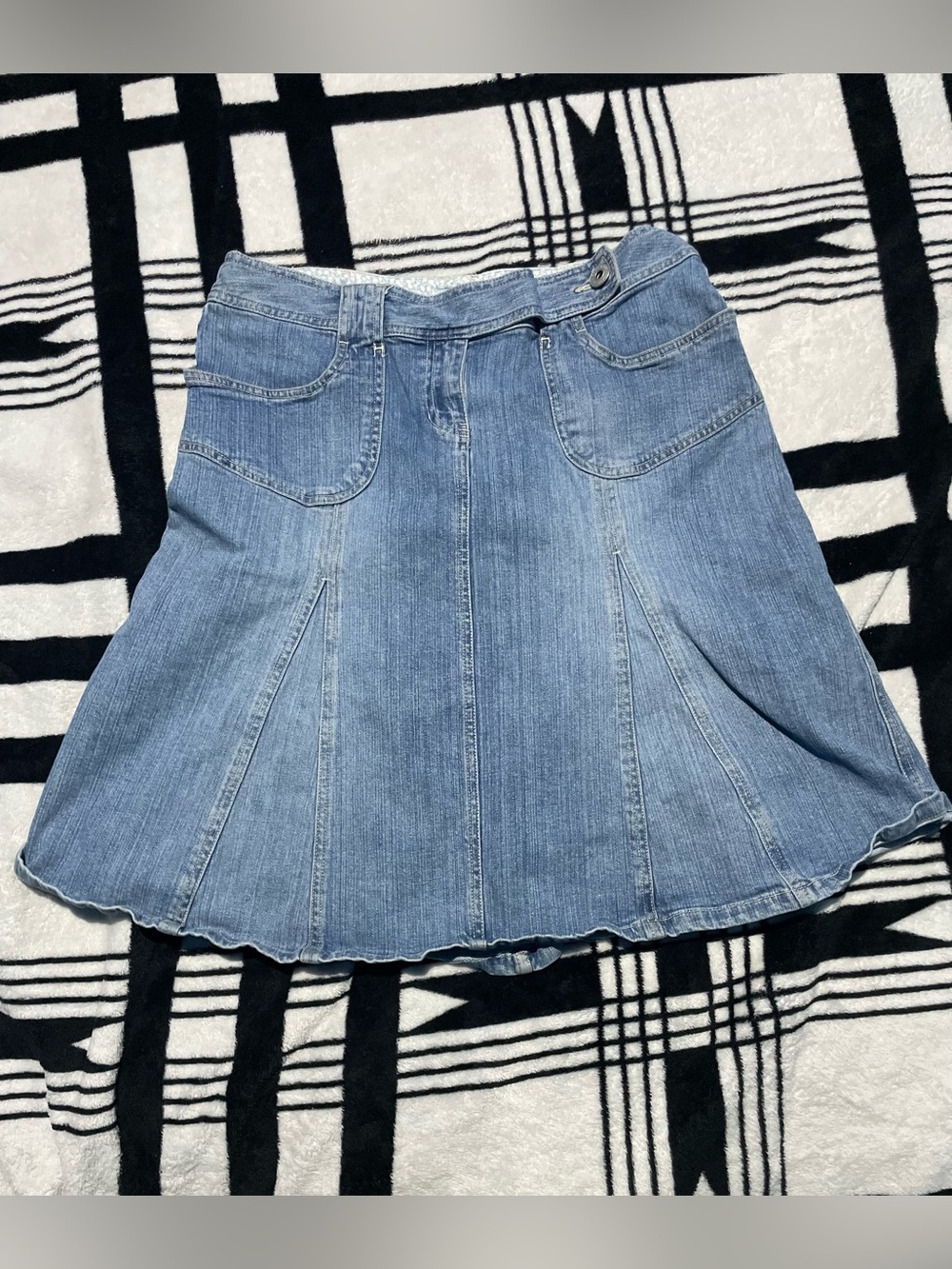 Bass jeans denim midi skirt